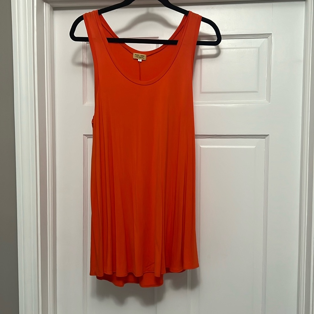Orange Piko tank top